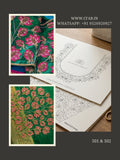 Bridal Lotus design Aari work Blouse  Design No.501 and 502