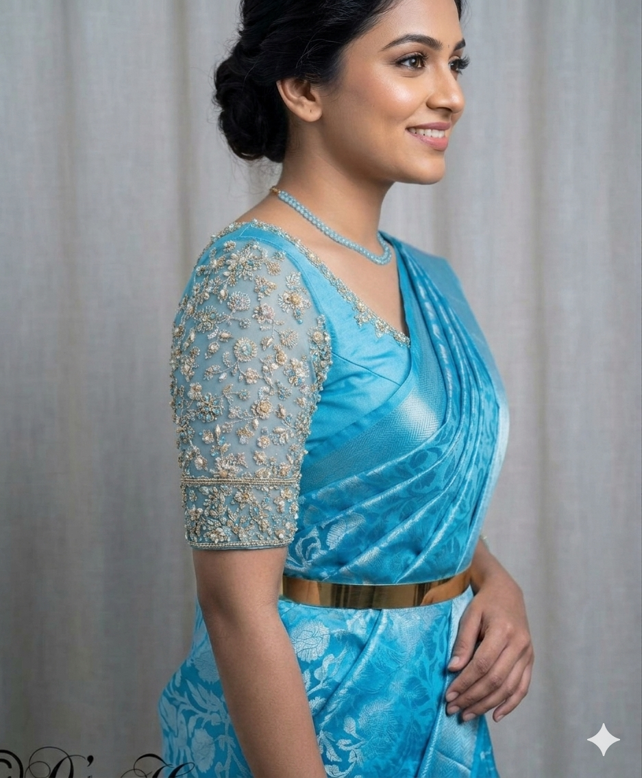 Beads and zardosi Aari Design Papers Back Neck and Sleeve (no. 503 & 504)