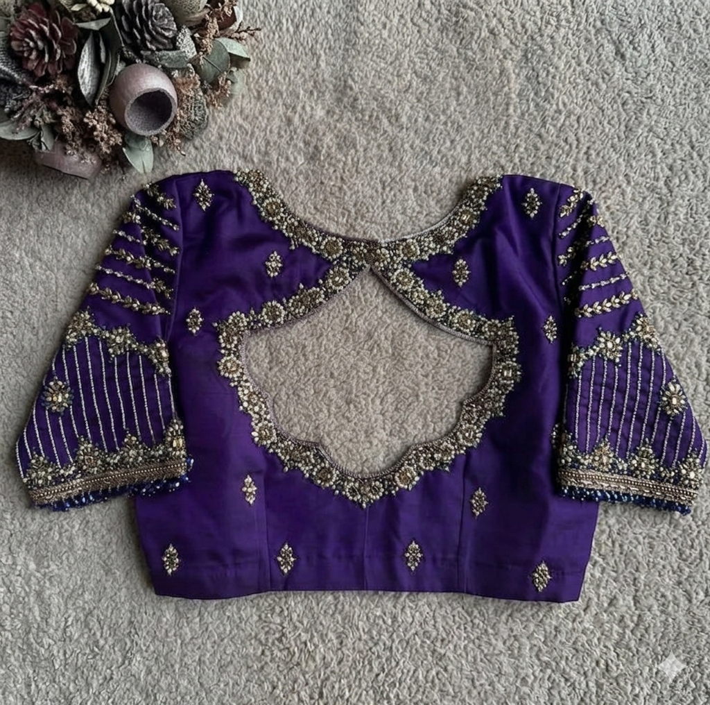 Latest Bridal  Aari tracing paper .Back Neck  and Sleeve Design (Design No:1451 &1452)