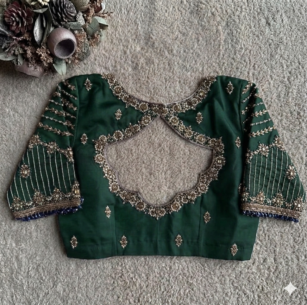 Latest Bridal  Aari tracing paper .Back Neck  and Sleeve Design (Design No:1451 &1452)