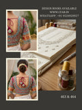 Floral Aari Work Tracing Paper Designs Back Neck Border and Sleeve Design (Design No:463 & 464)