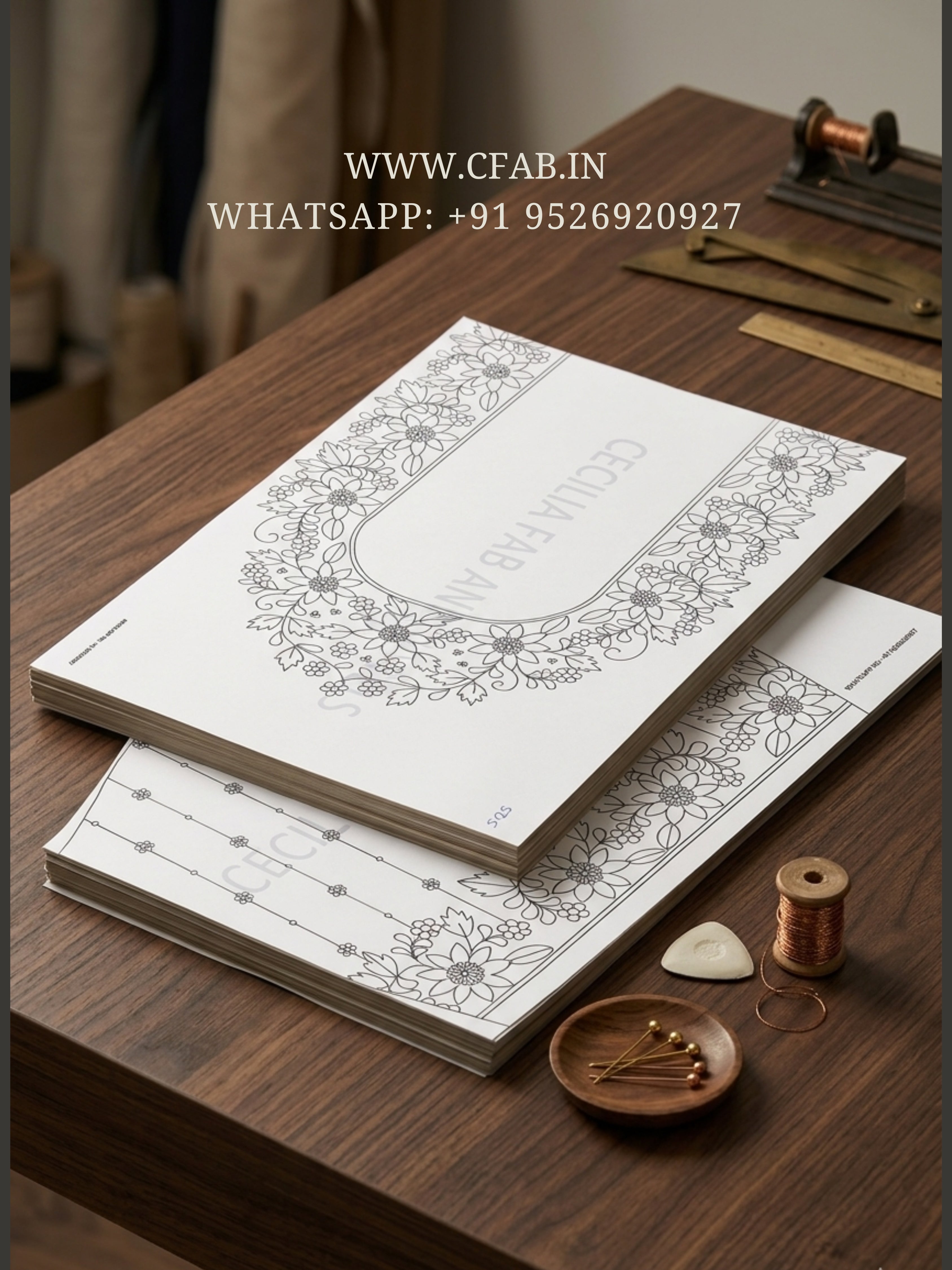 Maggam Work Tracing Paper Designs Back Neck and Sleeve (Design No:505 & 506)