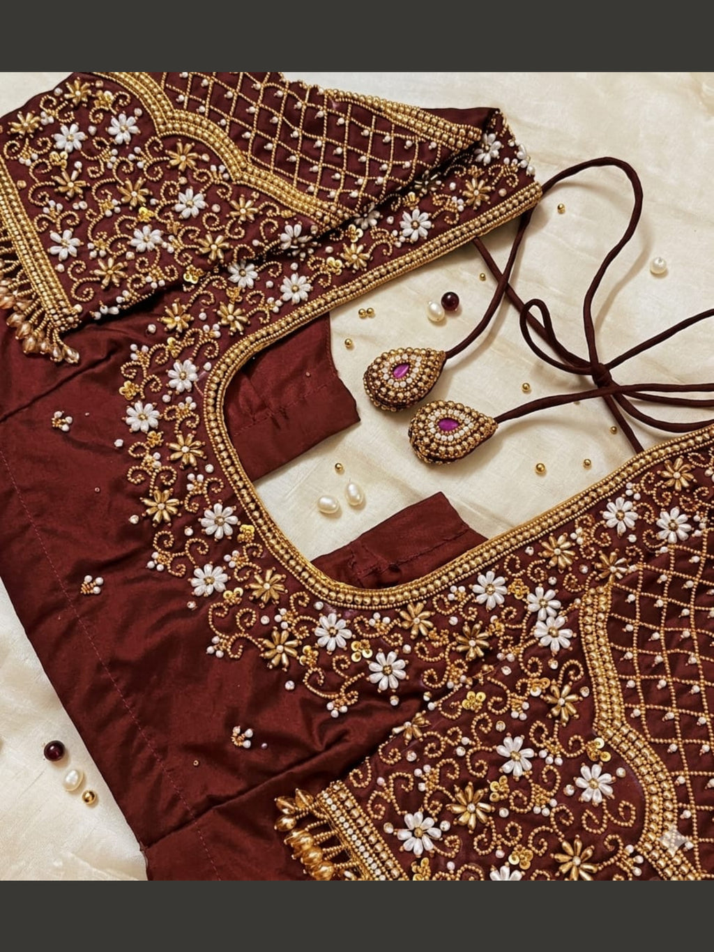 Maggam work Tracing Paper Designs Back Neck Border and Sleeve Design (Design No:789 & 790))