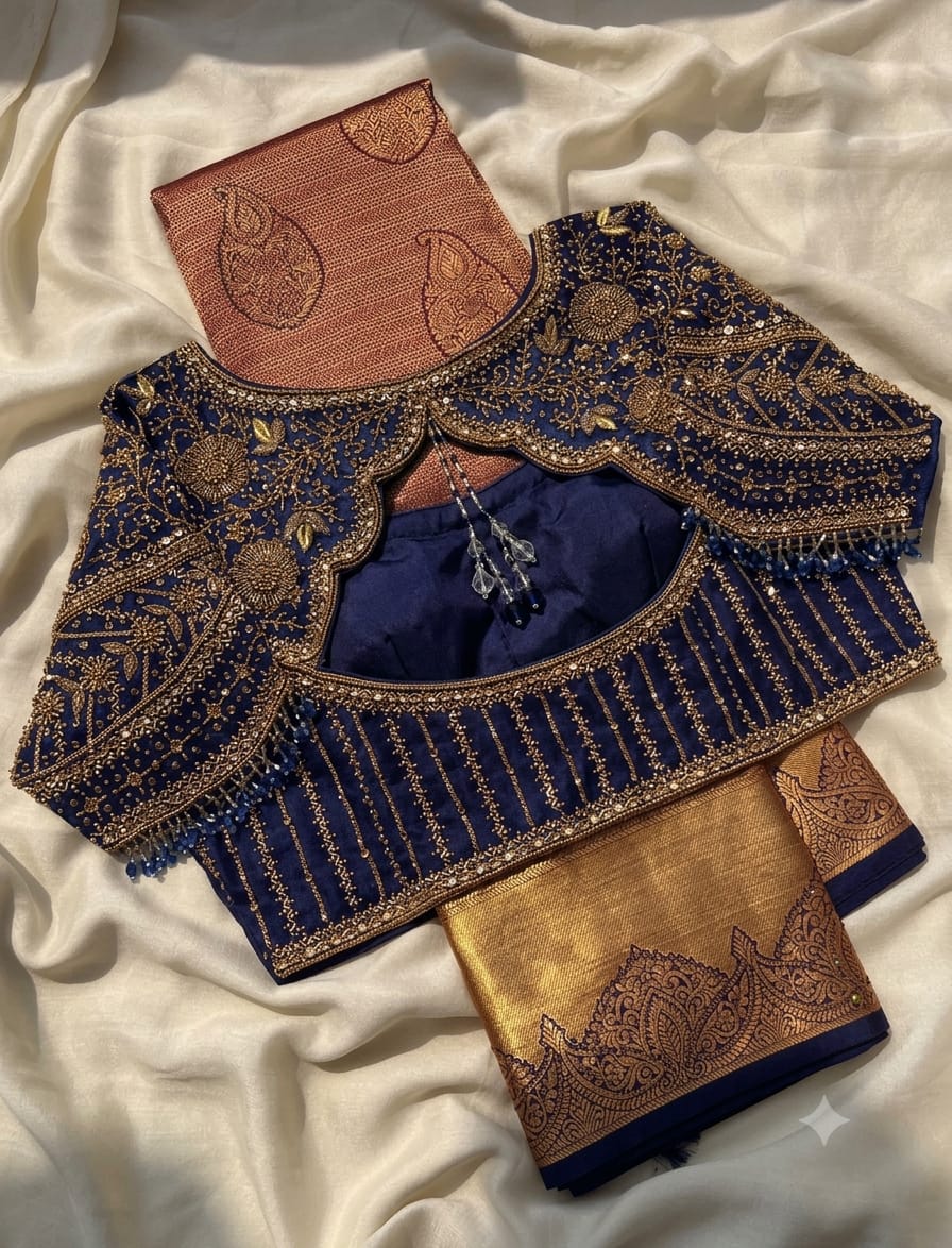 Latest Bridal full body design Aari Work Back Neck  and Sleeve Design (Design No:1467 & 1468)
