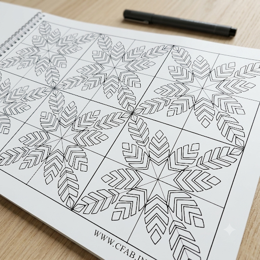 Traditional Phulkari Embroidery Of Punjab - Design Collection (Design book No: 15)