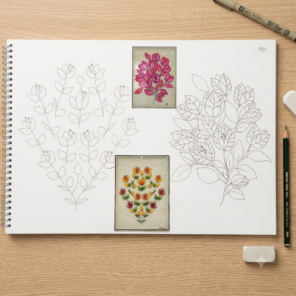 Premium Glass Painting Design Collection with Reference Designs (Design book No: 13)