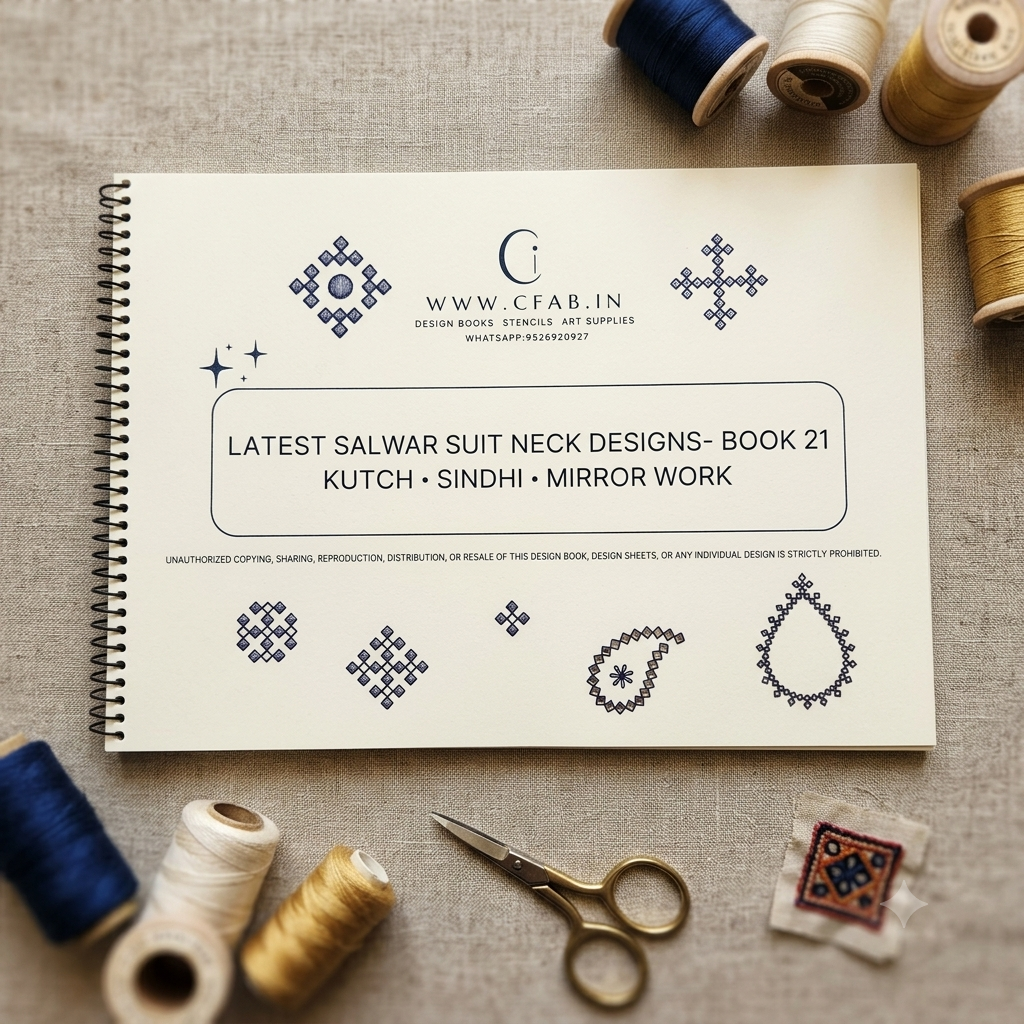 Latest Salwar Suit Neck Designs Kutch • Sindhi • Mirror Work BOOK  21