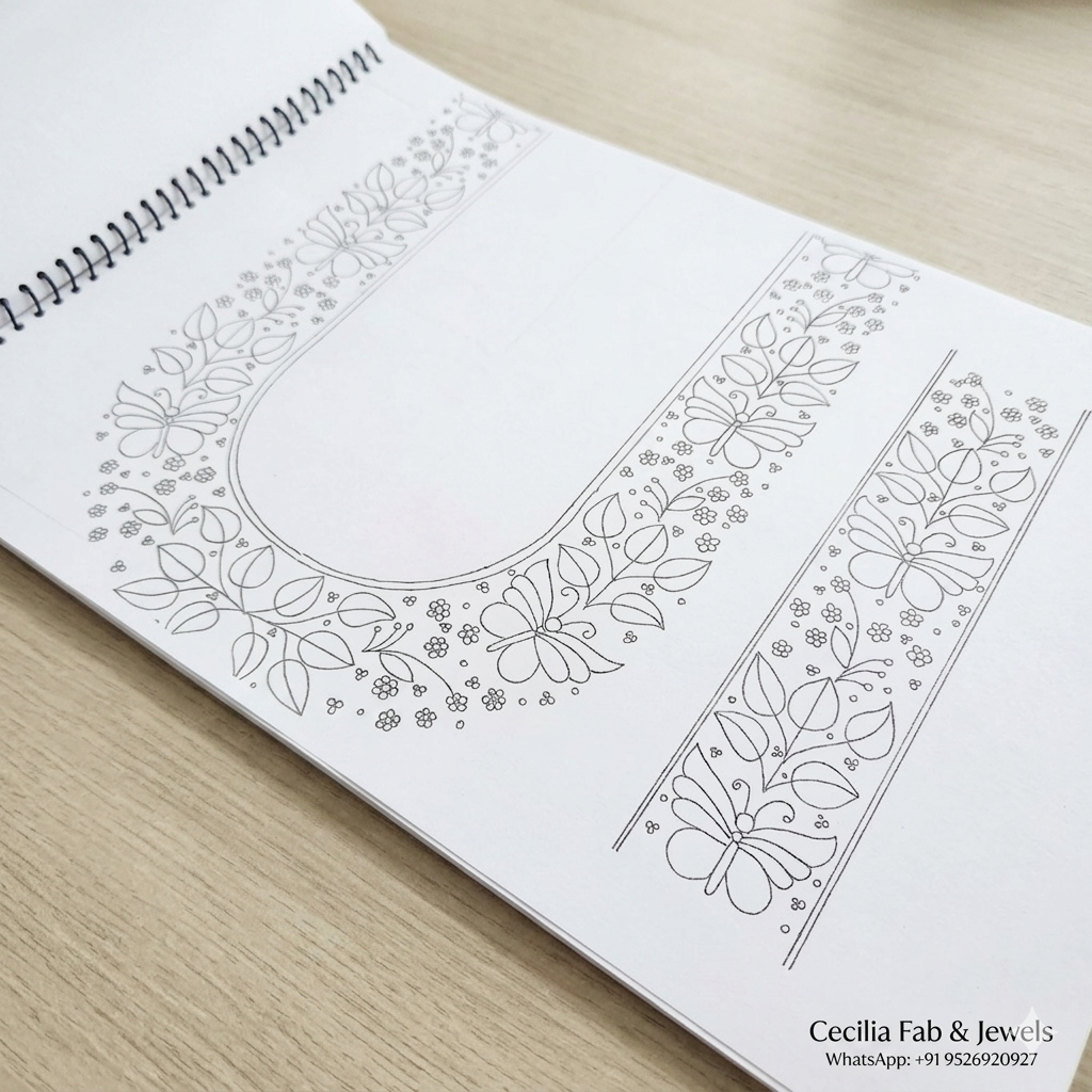 Simple Aari work Blouse Designs for Beginners (Design Book No:5)