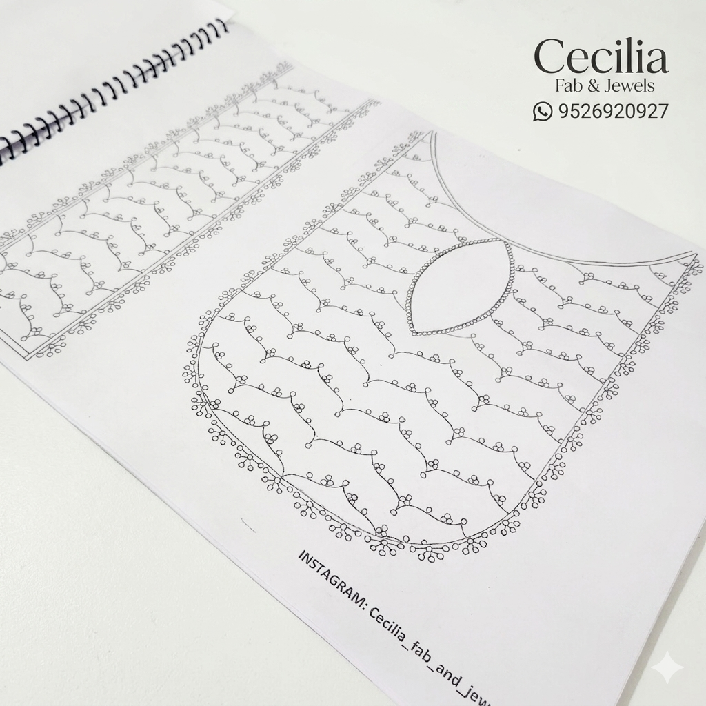 Simple Aari work Blouse Designs for Beginners (Design Book No:5)
